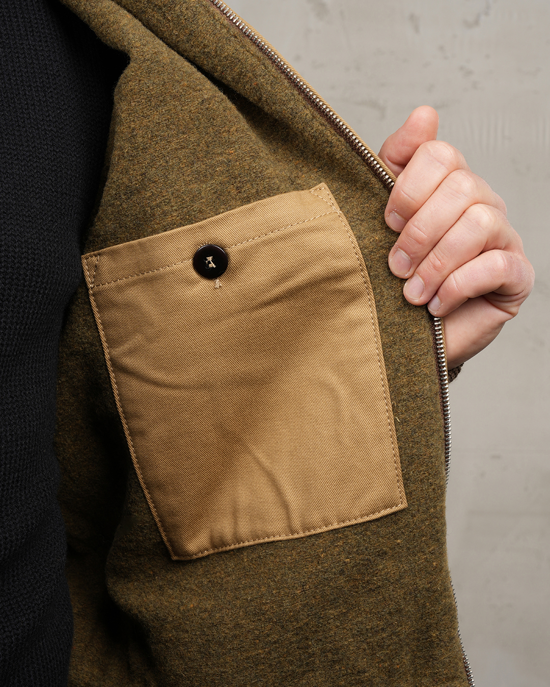1941 Tanker Jacket khaki – Authentic 1940s Cotton & Wool Jacket-2XL
